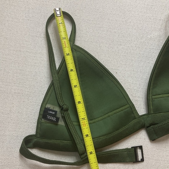 TRIANGL | Coco Crochet Neoprene Bikini Top in Green - Picture 13 of 16